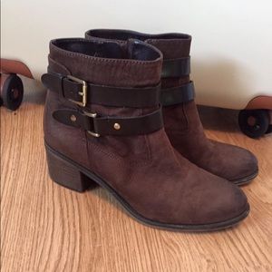 Size 9.5 Franco Sarto Leather Brown Boots